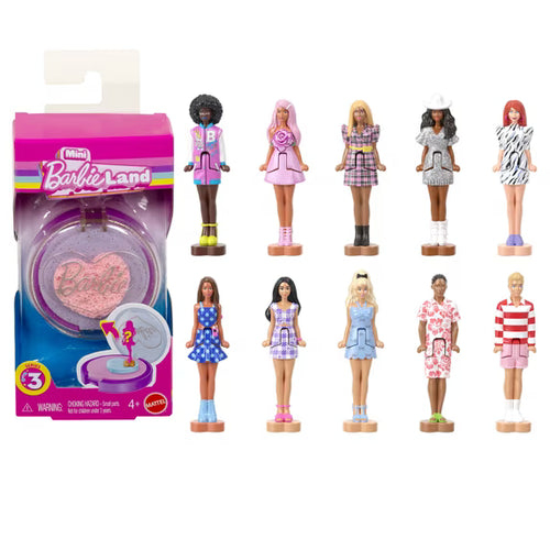 Barbie Mini BarbieLand Fashionistas Dolls, 1.5-inch, Blush Compact